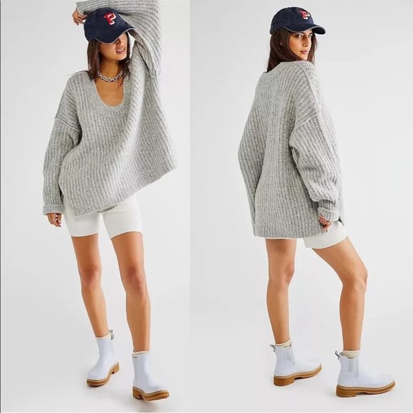 #31 New! Free People Blue Bell Chunky Oversized SweaterNWT - Picture 9 of 9